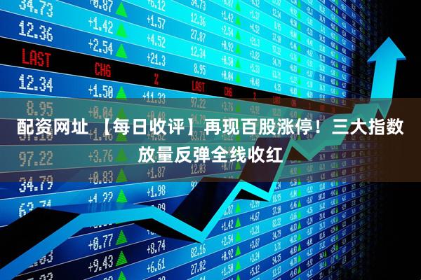 配资网址 【每日收评】再现百股涨停！三大指数放量反弹全线收红