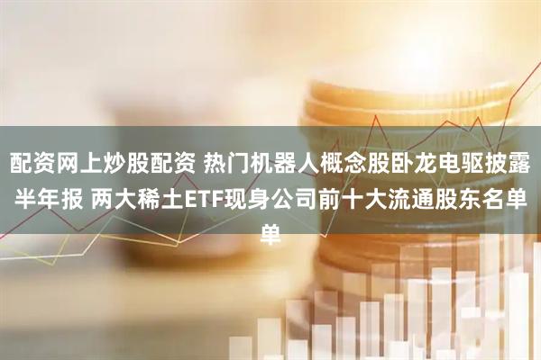 配资网上炒股配资 热门机器人概念股卧龙电驱披露半年报 两大稀土ETF现身公司前十大流通股东名单